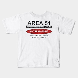 Area 51 No Trespassing Kids T-Shirt